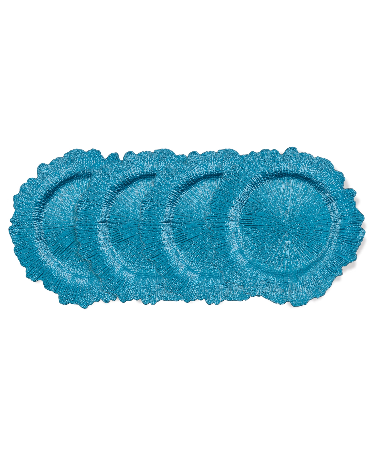 American Atelier Reef Set Of 4 Charger In Blue
