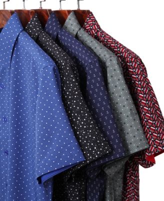 Men's Slim-Fit Geo-Print Performance Shirt