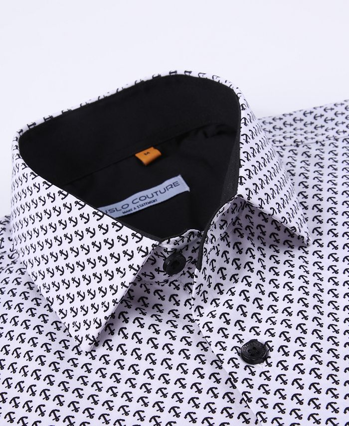 Suslo Couture Men's Slim-Fit Geo-Print Performance Shirt - Macy's