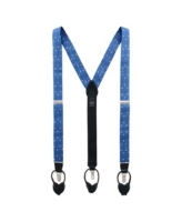 Trafalgar 32MM Polka Dot Convertible Suspenders - Navy