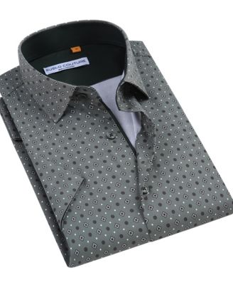 Men's Slim-Fit Geo-Print Performance Shirt