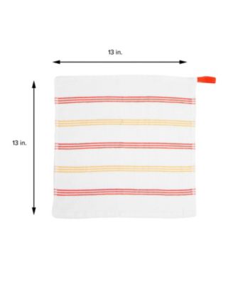 Premier Cotton Dishcloths (12 Pack), Striped Pattern, 100% Cotton, 13x13 Absorbent Kitchen Cleaning Dish Towels