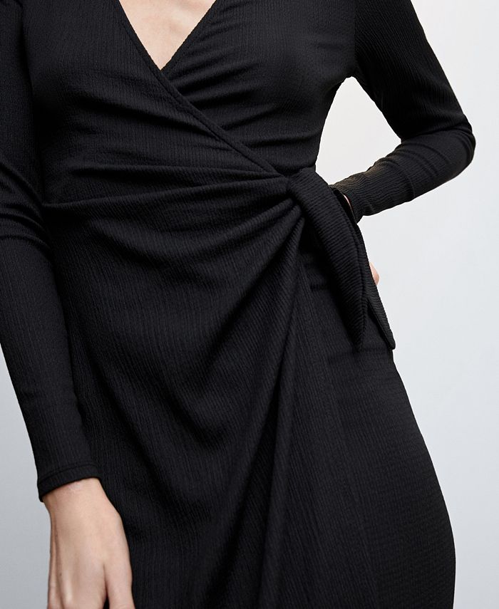MANGO Women's Bow Wrap Dress Macy's