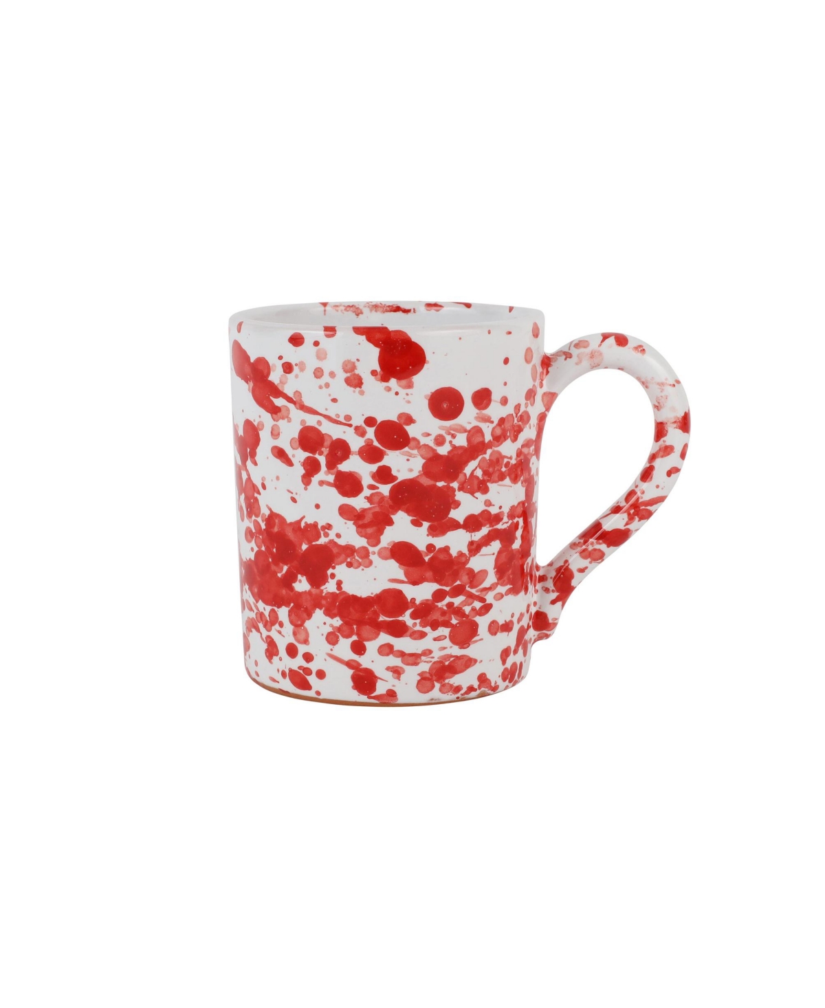 Vietri Amalfitana Splatter Mug 16 oz In Red