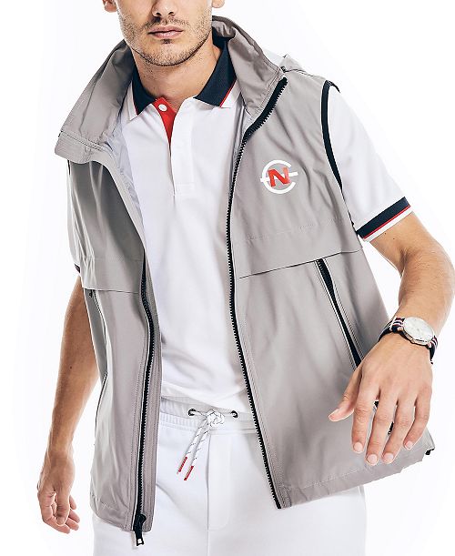 alfani Nautica Men's Competition Zip-Front Lightweight Water-Resistant Vest Men's Fashion & Accessories
