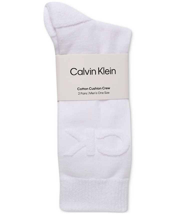 Calvin Klein Men's 2-Pk. Reverse Terry Crew Socks - Macy's
