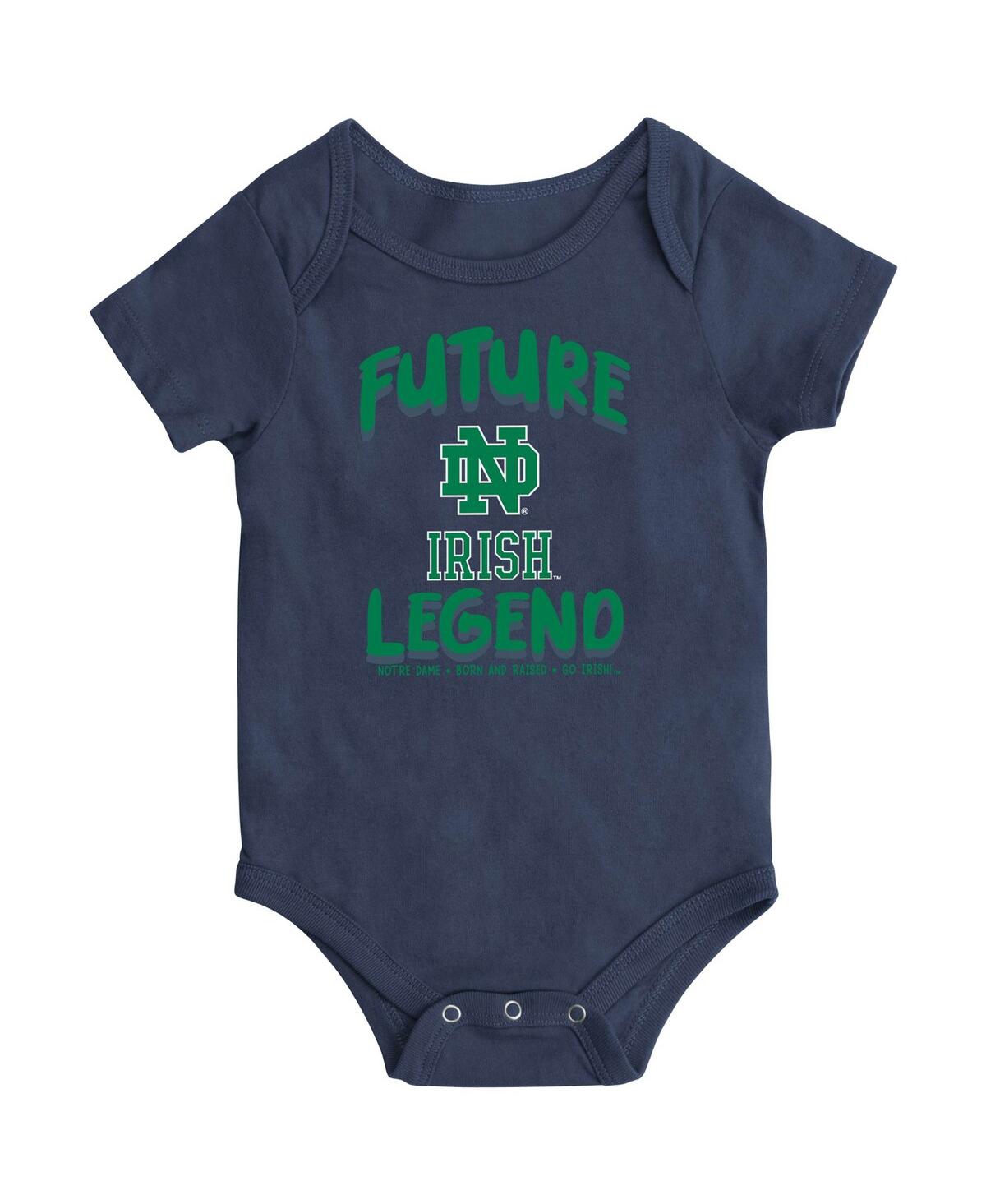 Colosseum Babies' Newborn And Infant Boys And Girls  Navy Notre Dame Fighting Irish Core Bodysuit