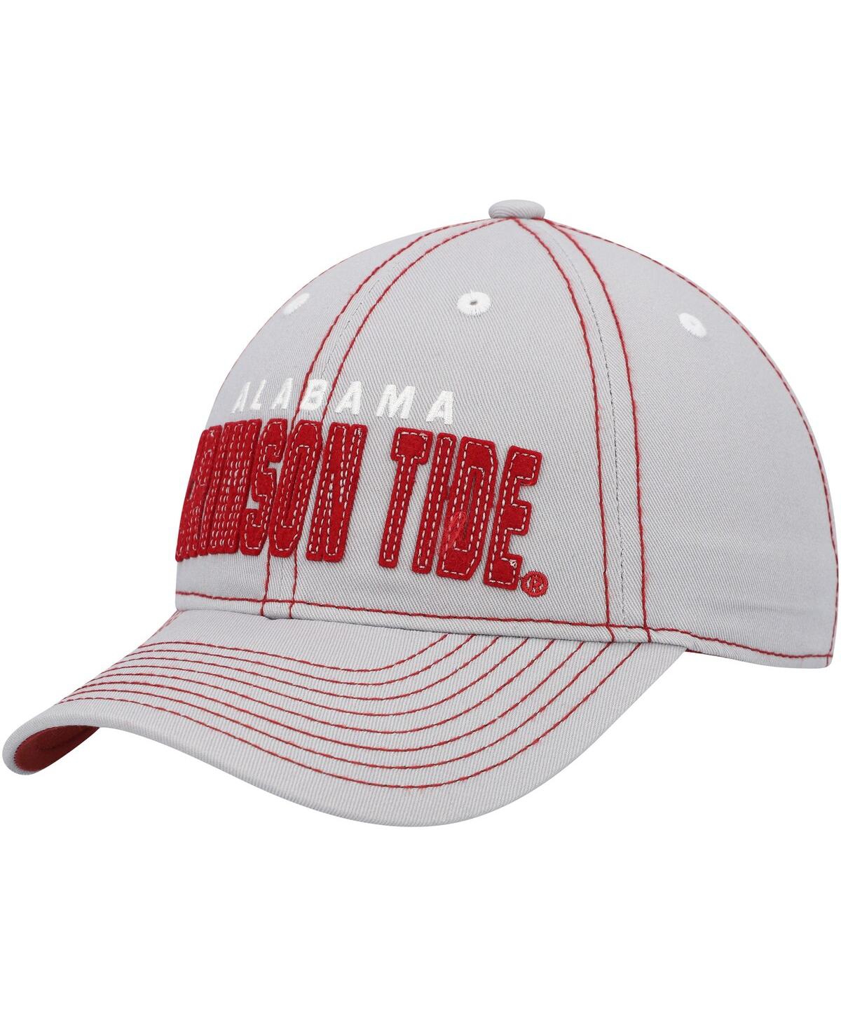 Outerstuff Kids' Big Boys And Girls Gray Alabama Crimson Tide Old School Slouch Adjustable Hat