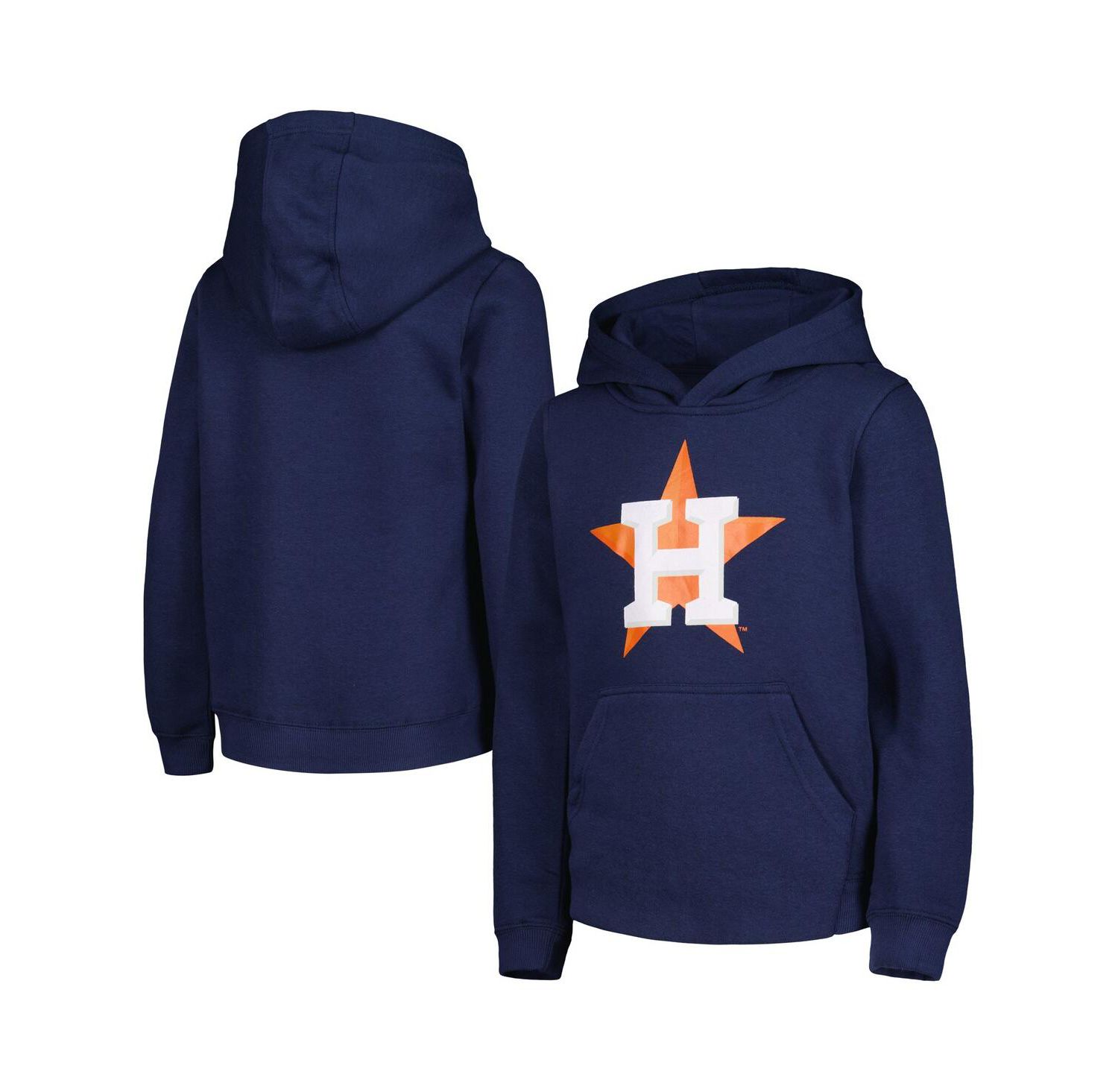 Big Boys and Girls Navy Houston Astros Team Primary Logo Pullover Hoodie