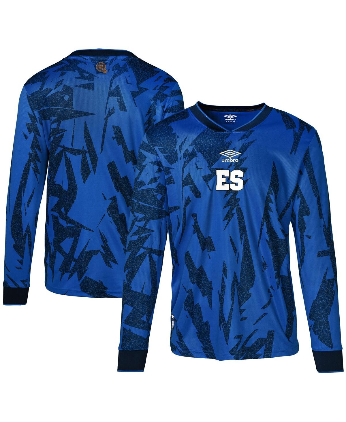 Men's Umbro Blue El Salvador National Team 2023 Home Replica Long Sleeve Jersey - Blue