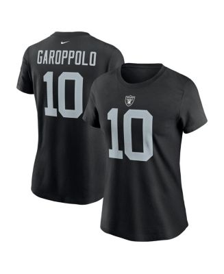 Women s Nike Jimmy Garoppolo Black Las Vegas Raiders Player Name and Number T shirt Macy s