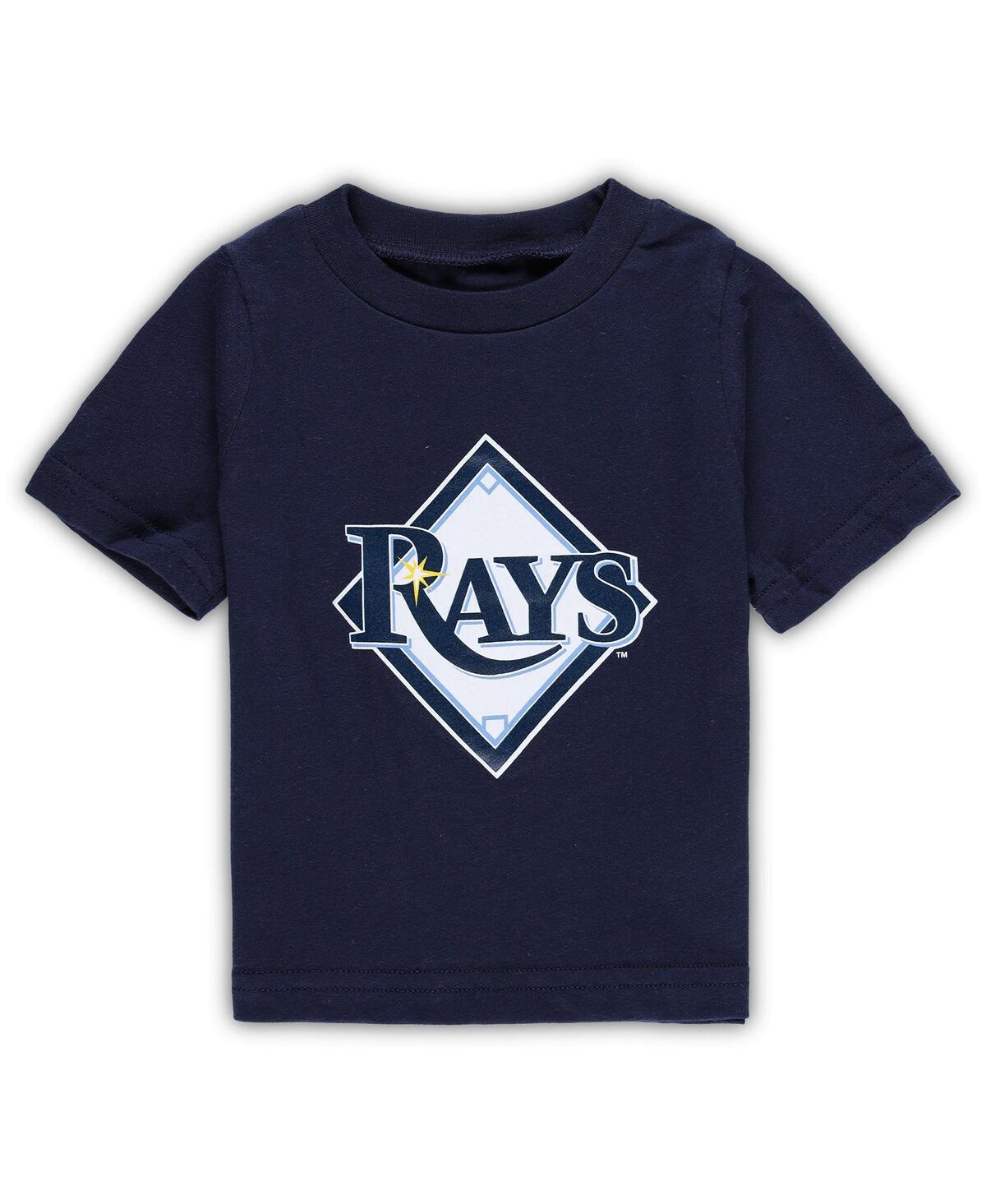 Outerstuff Babies' Toddler Boys And Girls Navy Tampa Bay Rays Team Crew Primary Logo T-shirt