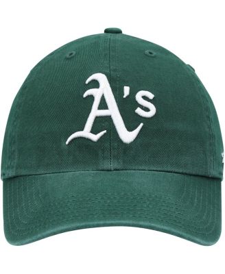 Big Boys and Girls Green Oakland Athletics Team Logo Clean Up Adjustable Hat