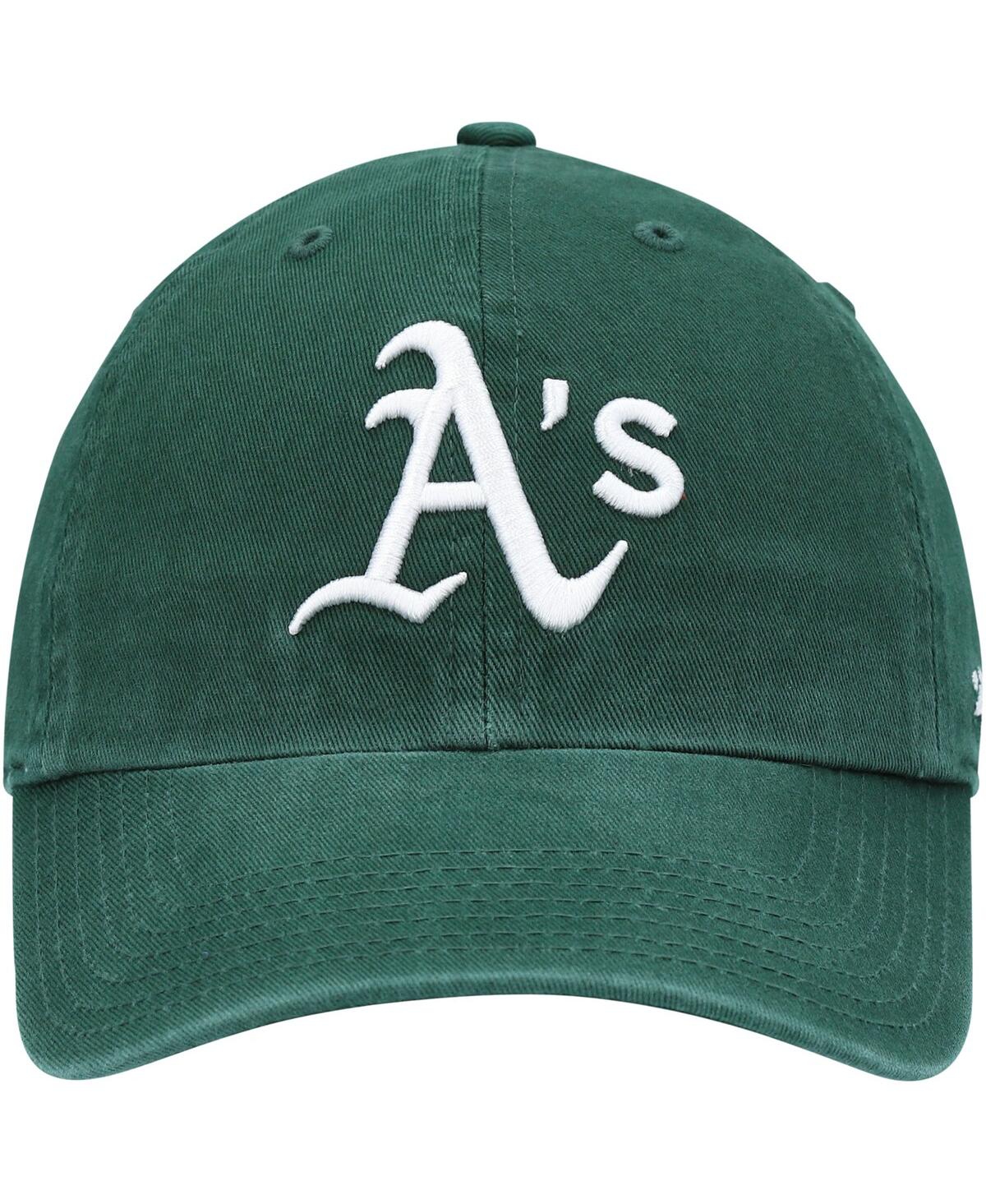 Shop 47 Brand Big Boys And Girls ' Green Oakland Athletics Team Logo Clean Up Adjustable Hat