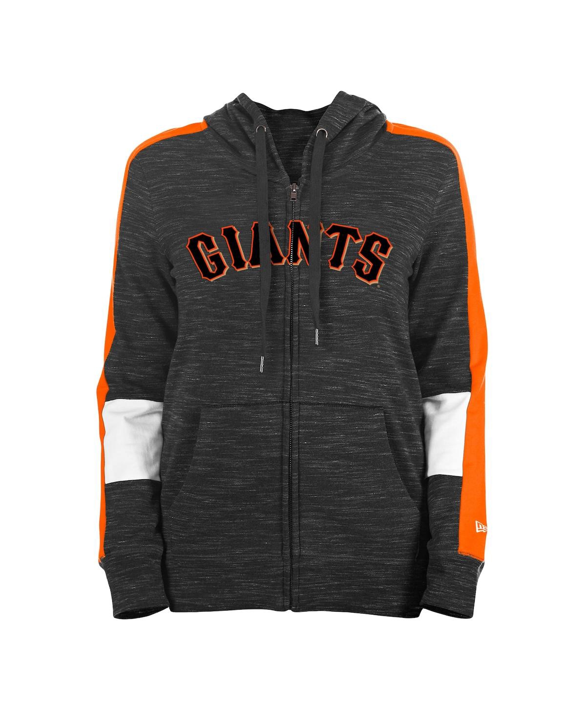 NEW ERA WOMEN'S NEW ERA BLACK SAN FRANCISCO GIANTS COLORBLOCK FULL-ZIP HOODIE 