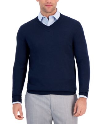 Alfani Men's Long-Sleeve V-Neck Merino Sweater, Created for Macy's