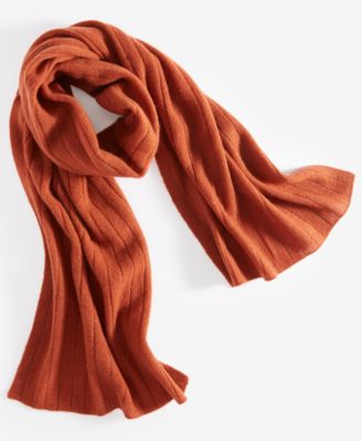 Ribbed 100% Cashmere Scarf, Created for Macy's
