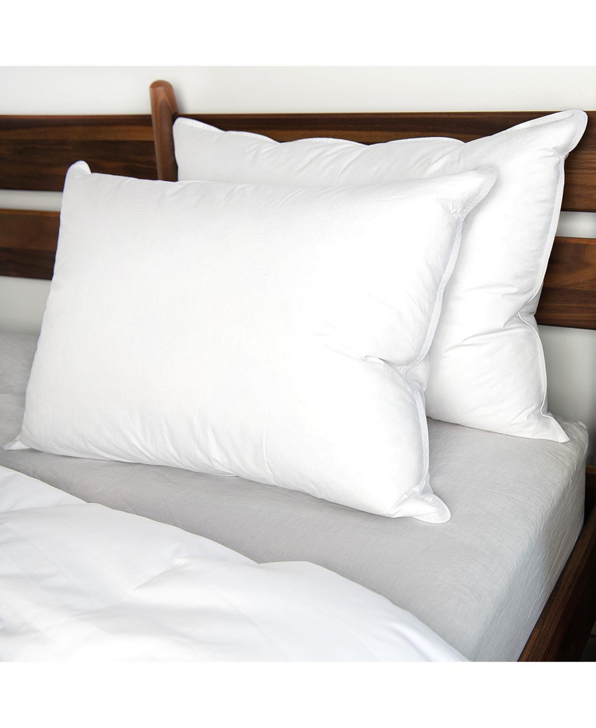 Bokser Home 2 Pack FirmDuck Feather & Down Bed Pillow - Standard - White
