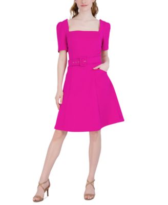 Donna Rico Women's Belted Fit & Flare Dress