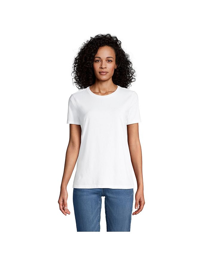 Lands' End Women's Relaxed Supima Cotton Short Sleeve Crewneck TShirt