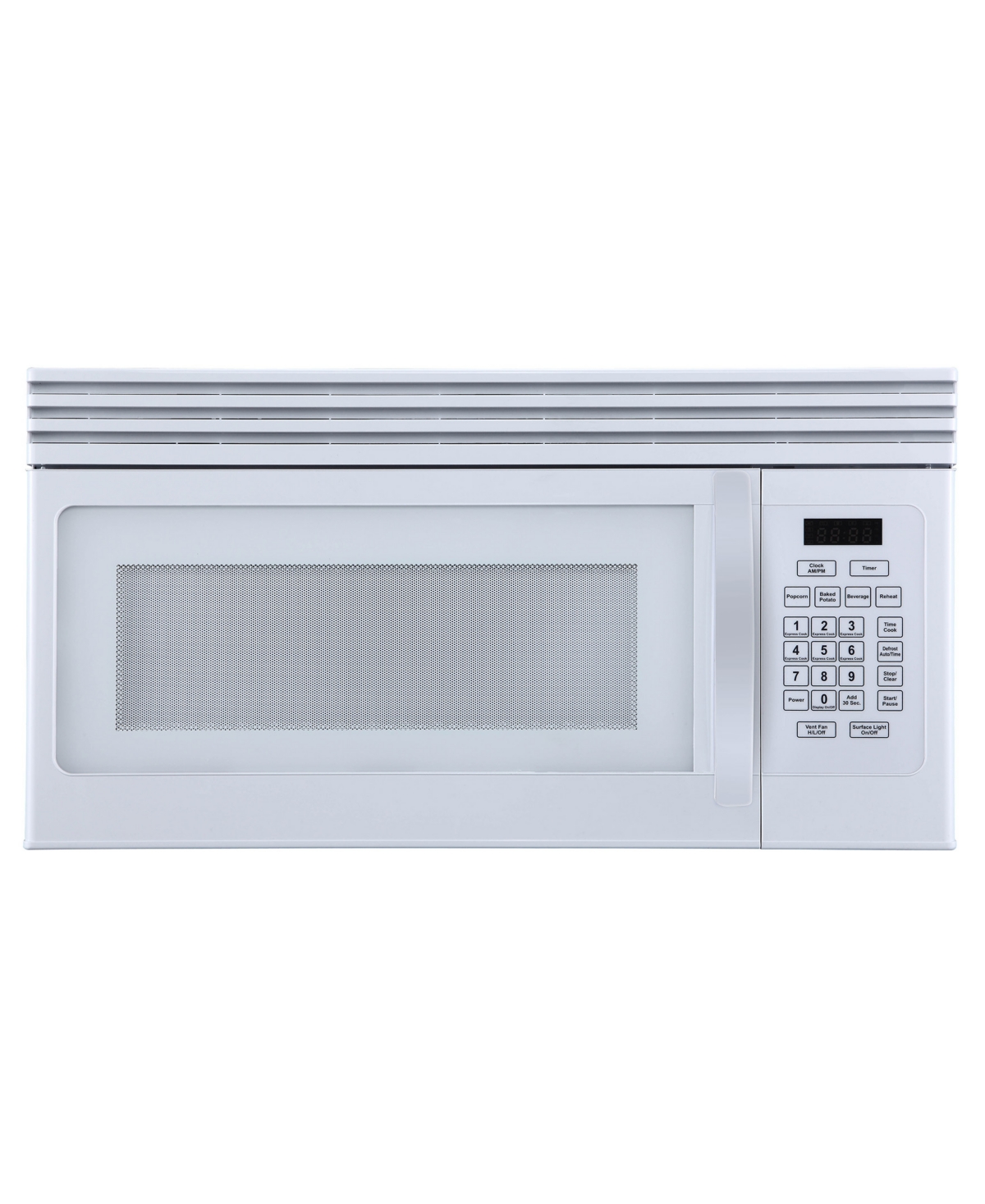 Black & Decker Over The Range 1.6 Cubic Feet Microwave With Top Mount Air Recirculation Vent In Black