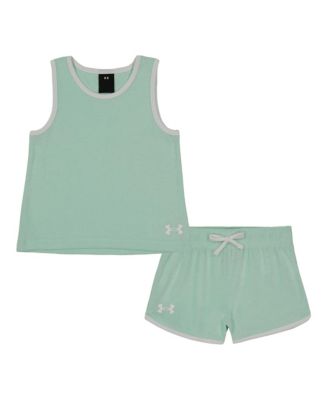 Photo 1 of SIZE 5 - Under Armour Little Girls Loop Terry Tank and Shorts Set