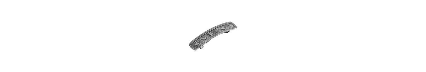 Женская заколка 2028 Silver Tone Bone and Paw Barrette — фото 1