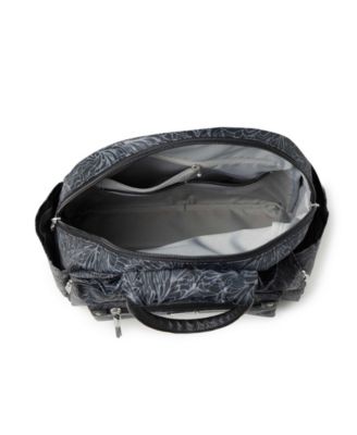 Baggallini Black Nylon Backpack Circular Handle Travel Bag Silver Hardware Amazon.com: Baggallini Naples Convertible Backpack - Travel  main image 2