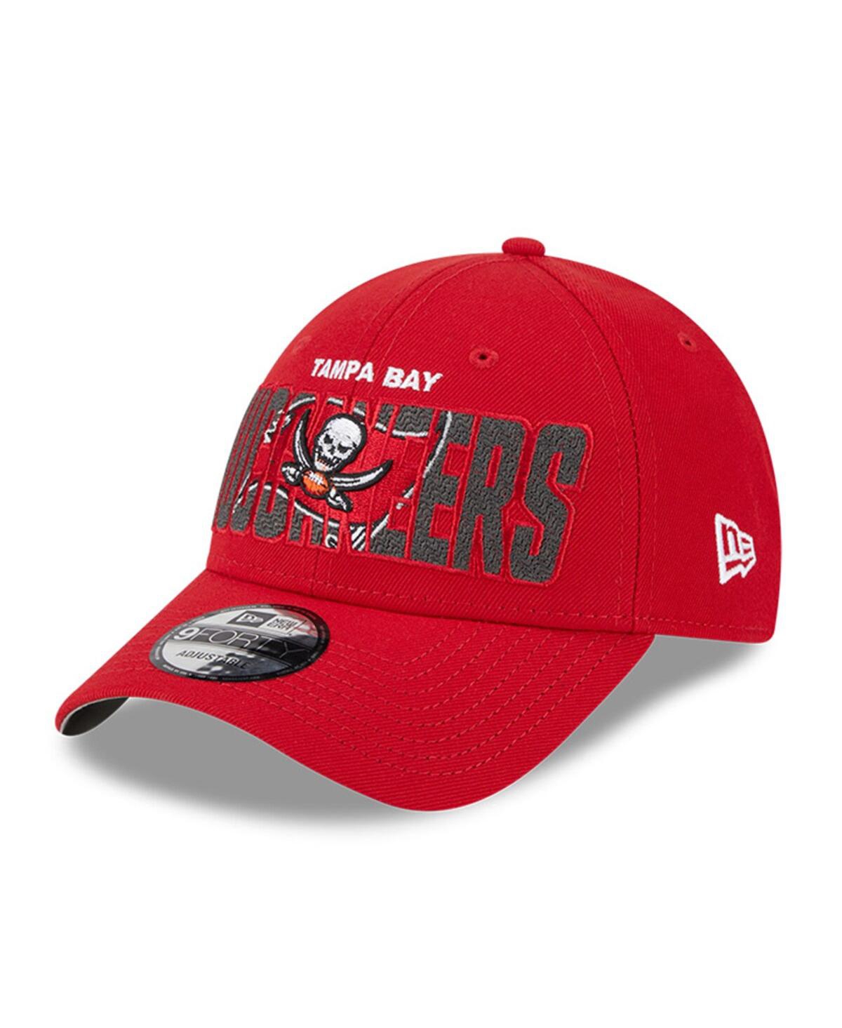 New Era Red Tampa Bay Buccaneers 2023 Nfl Draft 9forty Adjustable Hat In Red