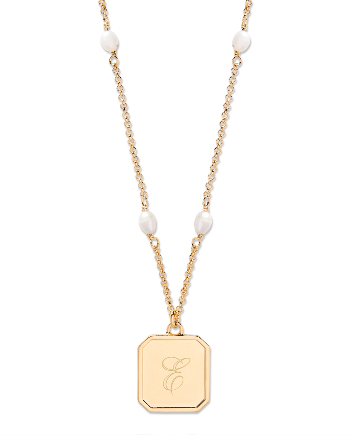 Brook & York 14k Gold-plated Quincy Personalized Initial Pendant In Gold- E