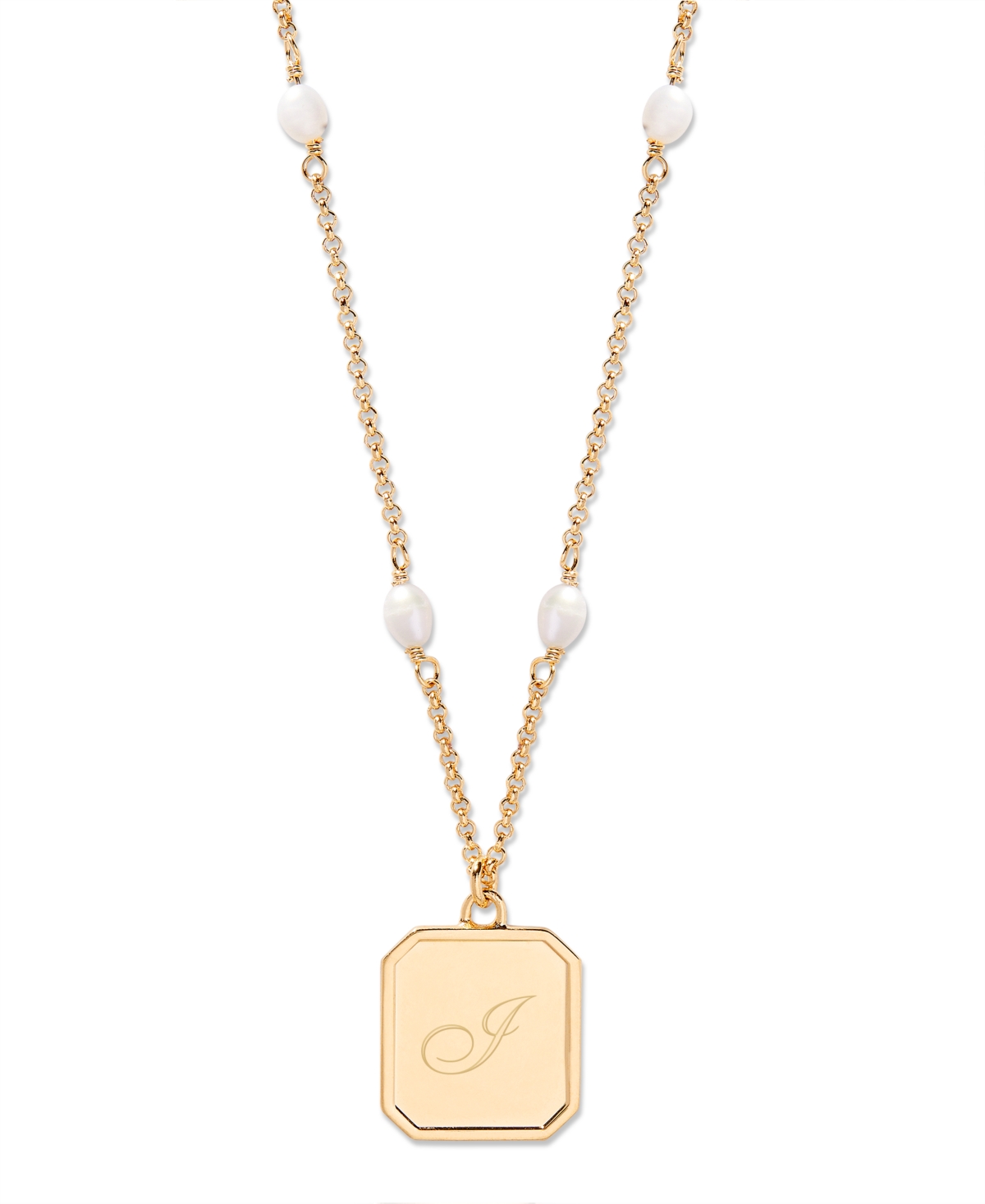 Brook & York 14k Gold-plated Quincy Personalized Initial Pendant In Gold- I