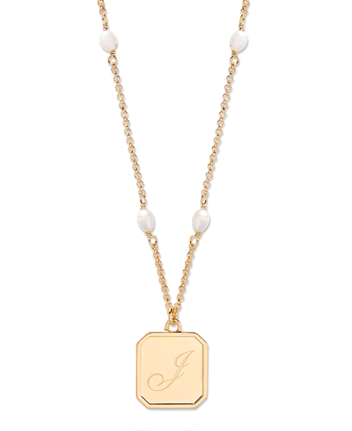 Brook & York 14k Gold-plated Quincy Personalized Initial Pendant In Gold- J