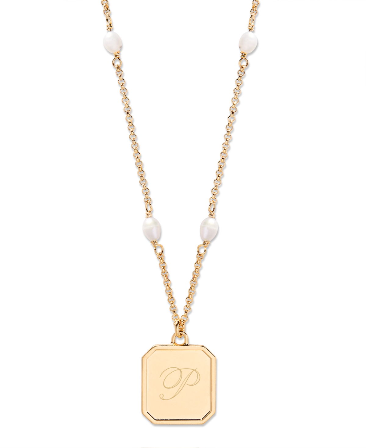 Brook & York 14k Gold-plated Quincy Personalized Initial Pendant In Gold- P