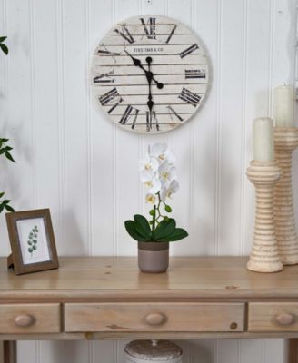 Artificial Phalaenopsis Orchid in Ceramic Pot