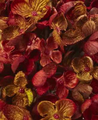 8.5"H Hydrangea Artificial Flower Arrangement with Glass Vase