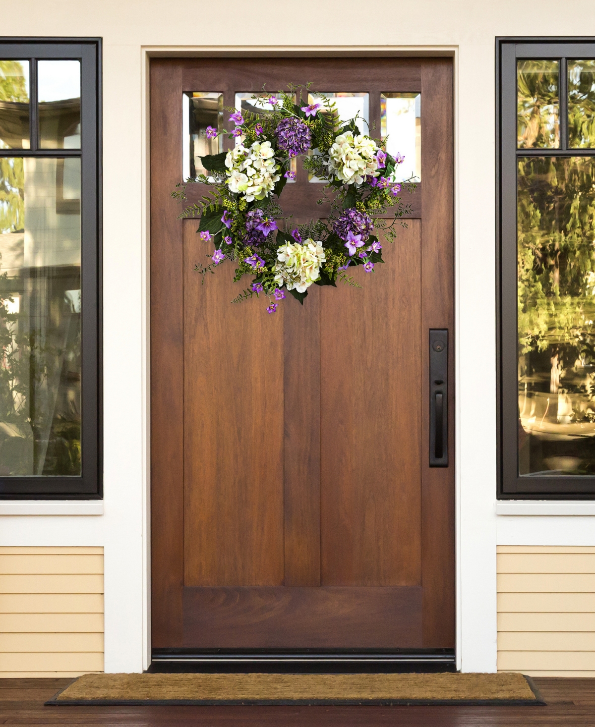 Nearly Natural Hydrangea Berry Wreath