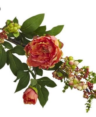 60" Mixed Peony and Berry Garland