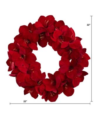 22" Amaryllis Wreath