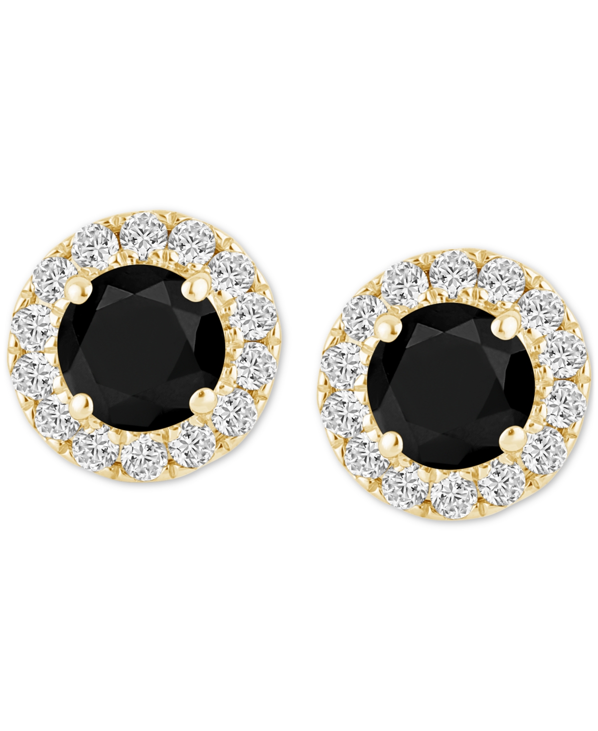 Macy's black clearance diamond earrings