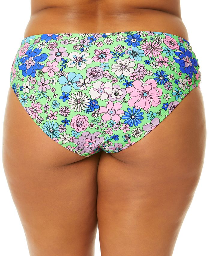 Salt + Cove Trendy Plus Size Peony Party Soft SideTab MidRise Bikini