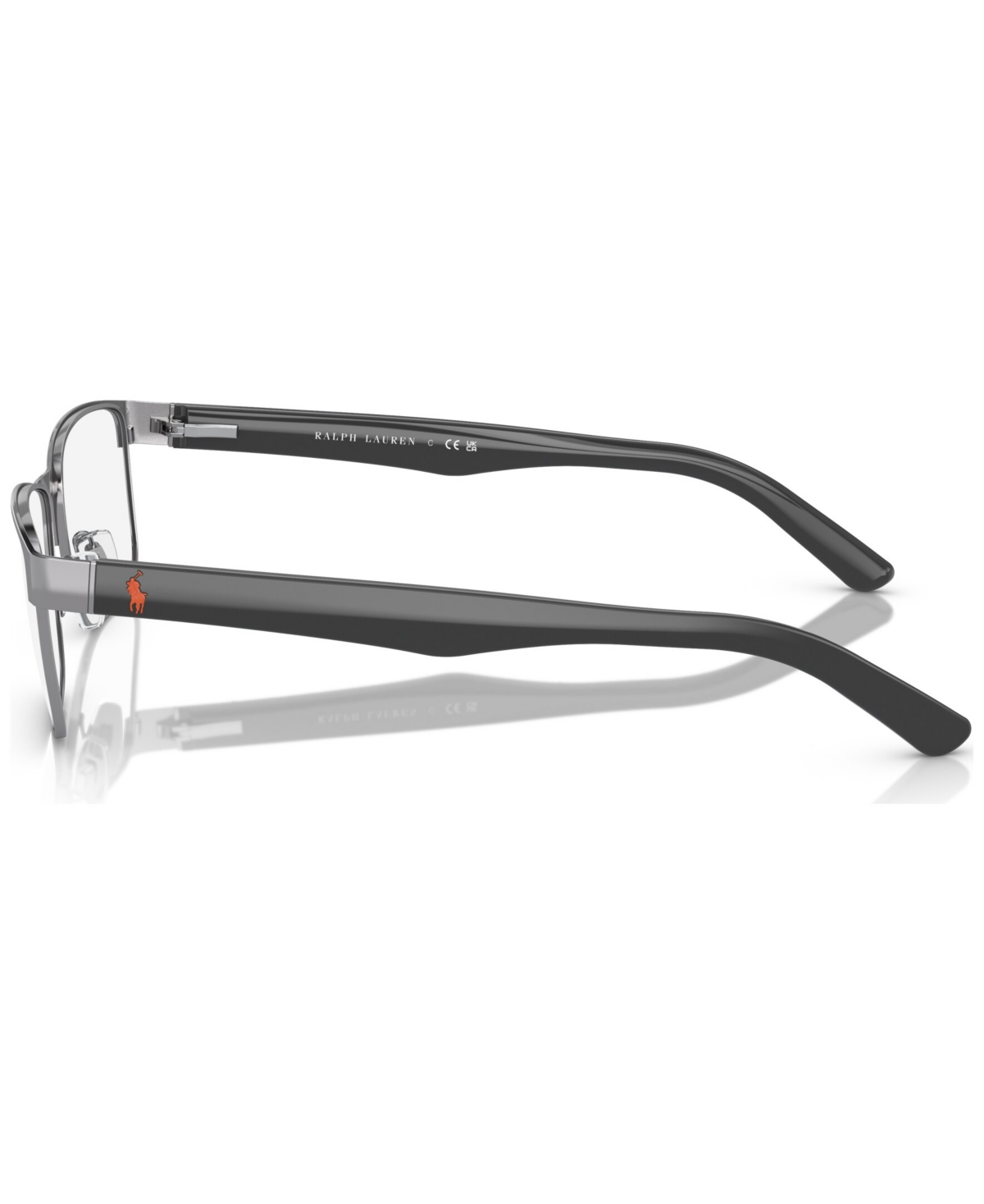 Polo Ralph Lauren Men's Rectangle Eyeglasses, Ph1157 55 In Shiny Gunmetal