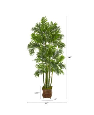 70in. Areca Palm Artificial Tree in Metal Planter