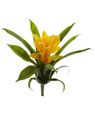 6-Pc. 11" Yellow Bromeliad Artificial Flower Stem Set 