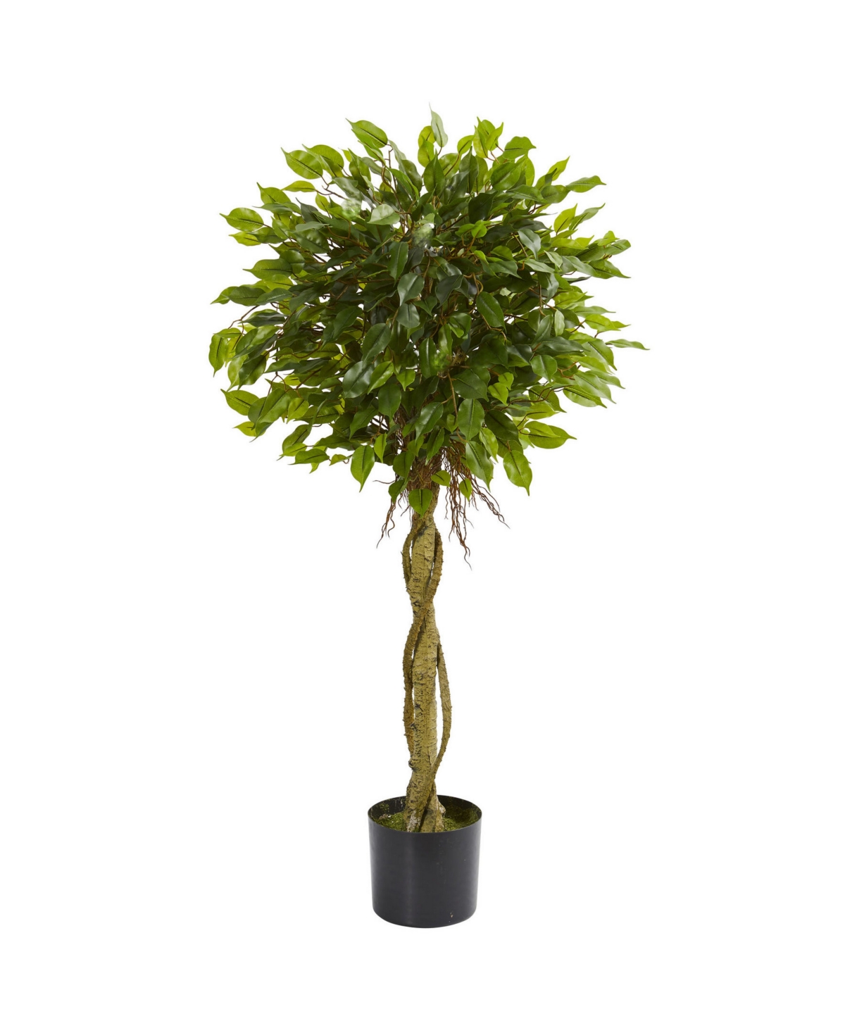 4' Ficus Topiary Uv-Resistant Indoor/Outdoor Artificial Tree - Green