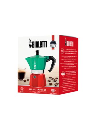 Moka Express 130 ML 3 Cups Tricolore Coffeemaker