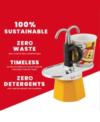 Set Mini Express "R" Lichtenstein Plus 2 Bicc. 2.8 OZ Coffeemaker