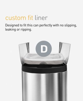 Code D 100pk Custom Fit Liners with 5 Quick Dispense Packs, 20L Kitchen Trash Bag Liners