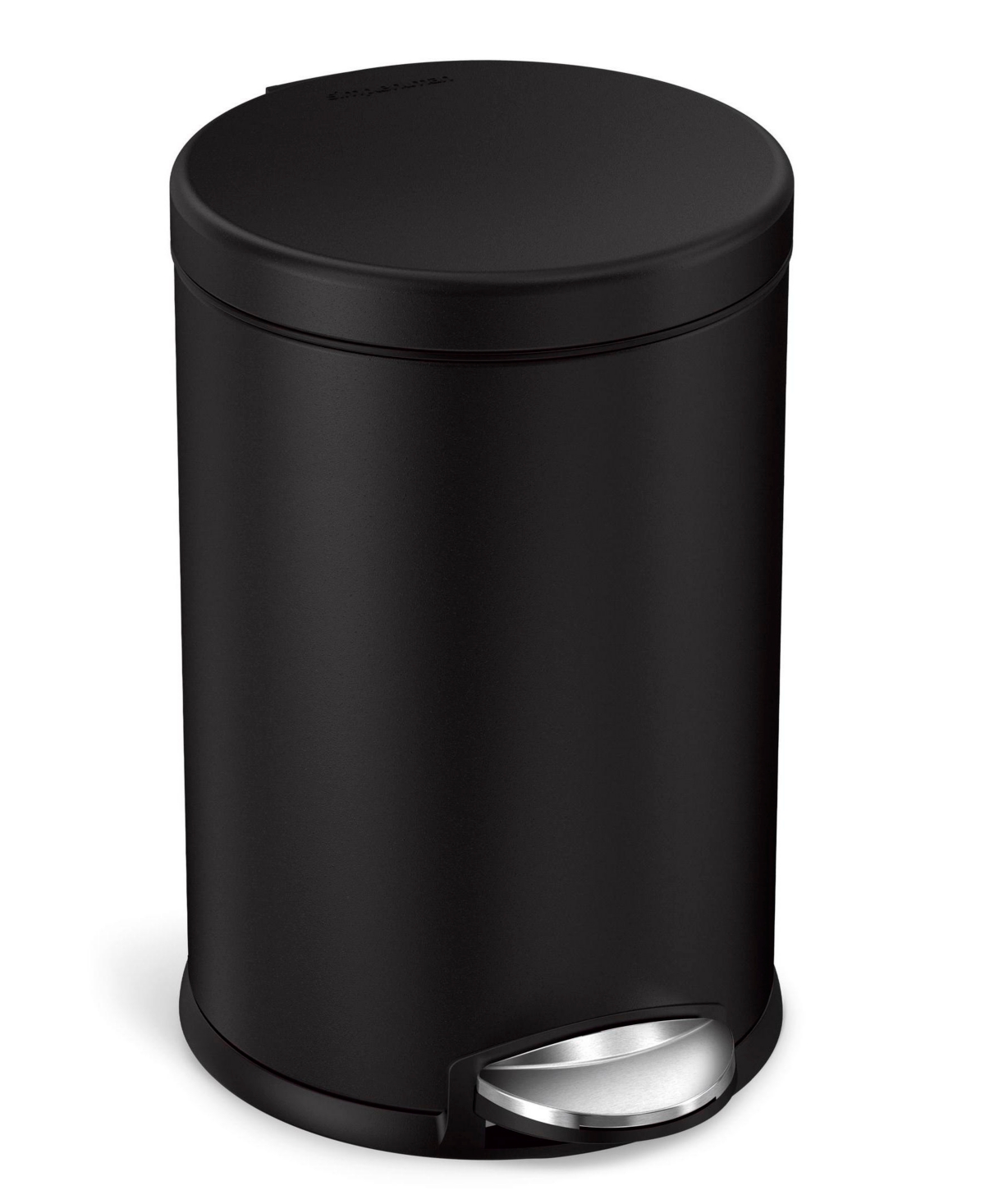 Simplehuman Round Trash Can, 4.5 Liter In Matte Black