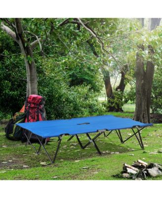 2 Person Folding Camping, Portable Sleeping Cot w/ Carry Bag