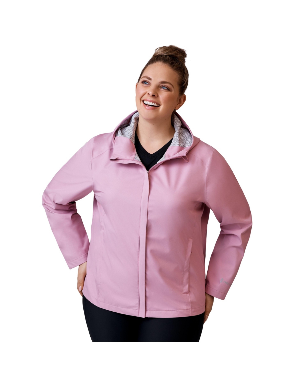 Plus size packable discount rain jacket